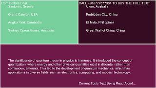 Historical background and significance in the development of quantum theory [upl. by Gagne]