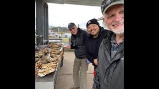 Crabbing at Yaquina Bay on John Cahills Boat Feb 18 2024 [upl. by Jerry801]