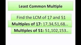 How to find the Least Common Multiple [upl. by Calva]