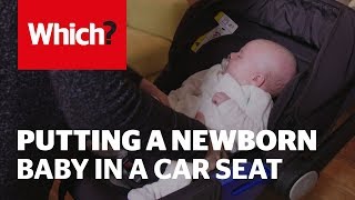 How to put a newborn baby in a car seat [upl. by Lorou]