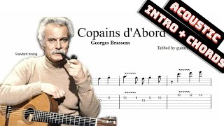 Les Copains dAbord TAB  acoustic guitar solo tabs PDF  Guitar Pro [upl. by Ajaj]