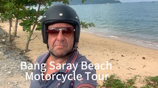 Bang Saray Beach Tour By Motorcycle Naughty Boy One Handed Ps Pot Helmet [upl. by Zsazsa]