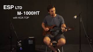 ESP LTD M1000HT ELECTRIC GUITAR NATURAL KOA  QUICK REVIEW [upl. by Norabel946]