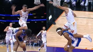 Grayson Allen gets flagrant foul for flying knee to the back of Yabuseles head 😬 [upl. by Rainer]