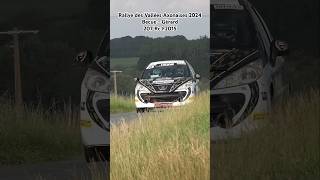 Rallye des Vallées Axonaises 2024  arrivée es 1 prologue Lucas Becue et Mathieu Gérard 207 F2015 [upl. by Cirillo]