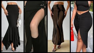 Attractive and Stylish outfits office wear leather long bodycon Skirts designs for womens [upl. by Rustin]