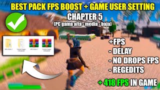 📁 BEST PACK BOOST FPS  Game User Settings Fortnite Chapter 5 Season 2 ✅ FPS BOOST  0 Input Delay [upl. by Ario]