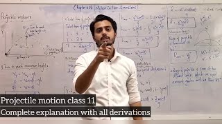 Projectile motion  complete explanation  class 11  Physics [upl. by Reiner]