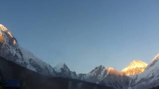 Sun set over Everest ad Pumori mountaion [upl. by Notsae487]