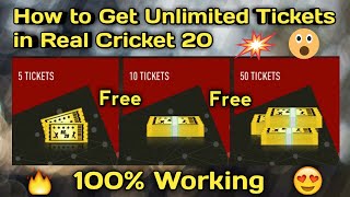 How to Get Unlimited Tickets in Real Cricket 20 [upl. by Katt]