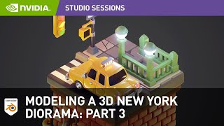 Blender Modeling 3D New York Diorama w Julianna Lebedeva  Part 3 Taxi amp Street [upl. by Shayna]