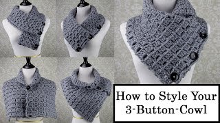 How to Style Your 3ButtonCowl [upl. by Gahan]