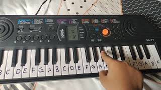 Sandese aate hai song tutorial on casio sa77 piano [upl. by Aihseken]