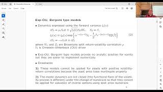 Lognormal Stochastic Volatility  Youtube Seminar [upl. by Bettzel]