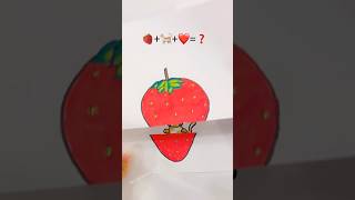 🍓🐈❤️ creativefun shorts drawing art [upl. by Yreva548]