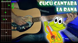 Cucú Cantaba La Rana  Guitarra  Acordes  Tutorial  Cover [upl. by Helge]