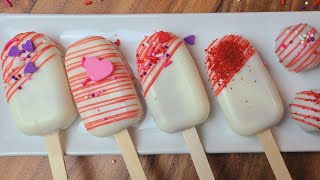 Cakesicle Tutorial  red velvet cakesicle recipe [upl. by Roma251]