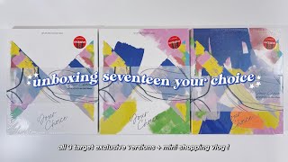 unboxing seventeen your choice albums  mini shopping vlog ✰ all 3 target exclusive versions [upl. by Sevy]