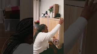 🛠️HOW TO MAKE A FLUTED CABINET 🪚 Diy howto diyproject diyhomedecor [upl. by Cassie]