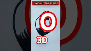 😱3D😱 Letter quot O quot shortsfeed shortvideo shortsvideo 3d alphabetart calligraphy lettering [upl. by Gerstner]