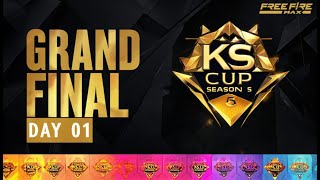 KS CUP SEASON 5  GRAND FINALS  FINAL SHOWDOWN  FREE FIRE INDIA🇮🇳 [upl. by Annatsirhc]