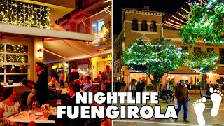 FUENGIROLA Nightlife Costa del Sol Spain 🇪🇸  Bars and Restaurants  🚶‍ Walking Tour 4K UHD [upl. by Dielu]