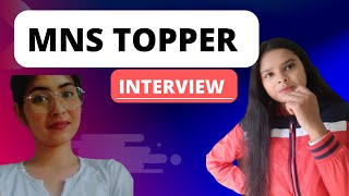 MNS Interview 2022  CBT Exam  MNS Topper [upl. by Aiuqal]