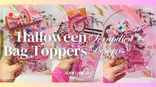 Halloween Bag Toppers DT Project Share and Process Video for Scrap Diva Designs [upl. by Ellevel170]