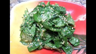 Radish Green Salad Korean Way Vegan Cooking Show by Kyong Weathersby [upl. by Pylle]