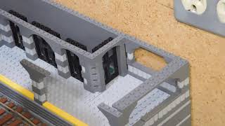 Custom Lego Train Station Quick Build [upl. by Stoeber]