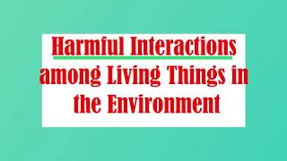 Beneficial and Harmful Interactions among Living Things in their Environment [upl. by Sandler]