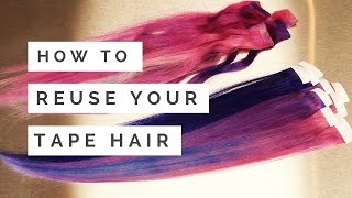 How to Reuse Your TapeIn Hair Extensions  DoctoredLockscom [upl. by Sipple587]