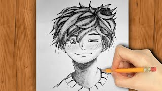 Easy to draw the anime boy facestep by step [upl. by Lohner]