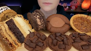 ASMR Chocolate Desserts Cake Cookies Ice Cream Cookie Sandwich Cheesecake Brownie Pecan Pie 먹방 [upl. by Pauletta]