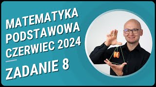 Zadanie 8  Matura Czerwiec 2024 Matematyka Podstawowa  Wyrażenia i wzory skróconego mnożenia [upl. by Mayhs723]