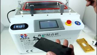 How to Use AKPRO Vacuum laminating machine for laminating glassframe with lcd for iphone [upl. by Hannus]