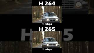 🎬 ¡Mira que gran diferencia Códec H265 vs H264 a tan SOLO 1 Mbps shorts [upl. by Llednahc]