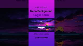 Login Form in HTML amp CSS  Step by Step Tutorial  Fast Code [upl. by Dever]