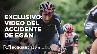 El impactante video del momento en que Egan Bernal se estrelló contra el bus [upl. by Chase]