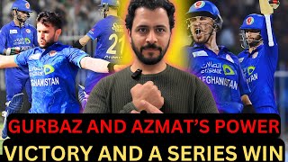 AFG VS BAN Gurbaz’s batting and Azmat’s allround show led Afghanistan to victory and a series win [upl. by Irpac516]