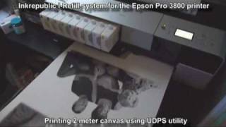 Printing 2 meter canvas using UDPS utility [upl. by Kurman450]