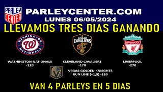 PRONOSTICOS MLBNBANHLNFL  LUNES 06052024  PARLEY GRATIS  GrupoCordialitoTV [upl. by Hirsh]