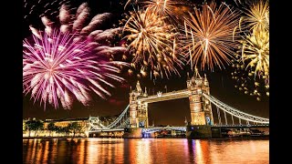 London sees in 2024 with spectacular fireworks display [upl. by Puklich4]