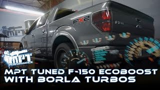 483HP F150 Ecoboost with Upgraded GT Turbos from Borla MPT Dyno Tuned [upl. by Anwahsak]