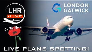 ✈️ LIVE Plane Spotting  Gatwick Airport EGKKLGW planespotting aviation [upl. by Zaragoza]