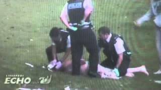 CCTV captures Merseyside cops beating stab victim [upl. by Calva]