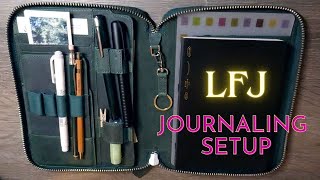 Long Form Journaling Setup  Galen Leather Zip Portfolio A5 [upl. by Jammie]