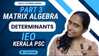 IEO  Engineering Mathematics  Matrix Algebra Part 3  KPSC studywithclick ieokeralapsc kpscieo [upl. by Wein586]