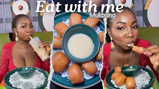 Gold steam bread mukbang [upl. by Herbst876]