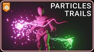 Simple Particles Trails in Blender  Simulation Nodes Made Easy [upl. by Dleifxam]